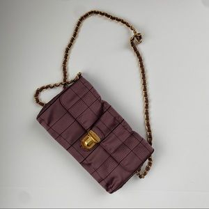 Prada Purple Crossbody Bag with Gold Chain